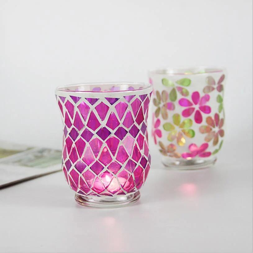 Wholesale Customization Scented Candle Jars Luxury Iridescent Glass Jars for Home Decor