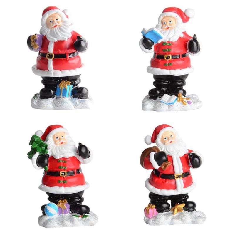 Modern Resin Santa Claus Model Figurines Miniatures Craft