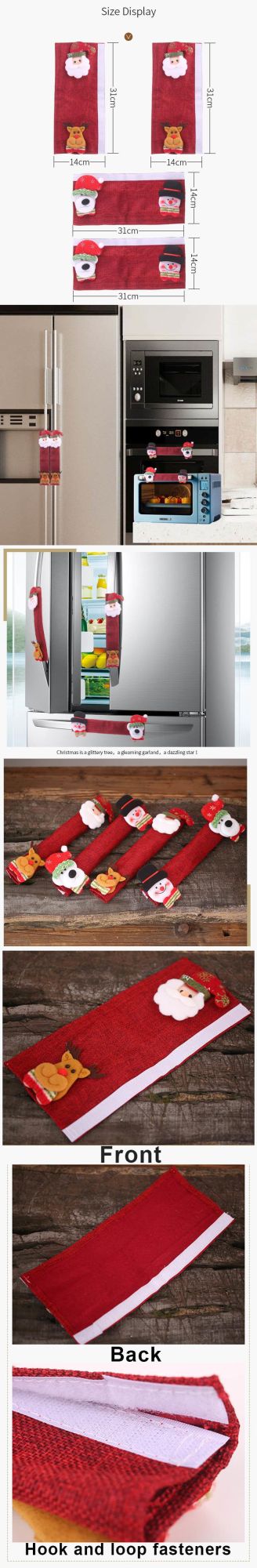 Christmas Refrigerator Handle Covers/Snowman Advent Calendar/Clings Decorations