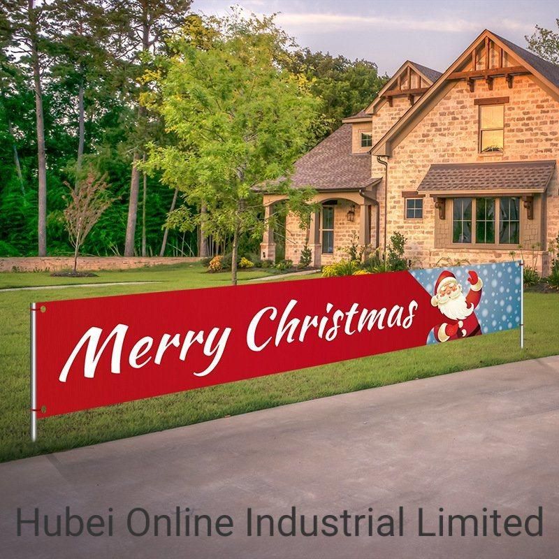 Merry Christmas Banners Front Door Welcome Christmas Porch Banners Hanging Decoration/Ornament