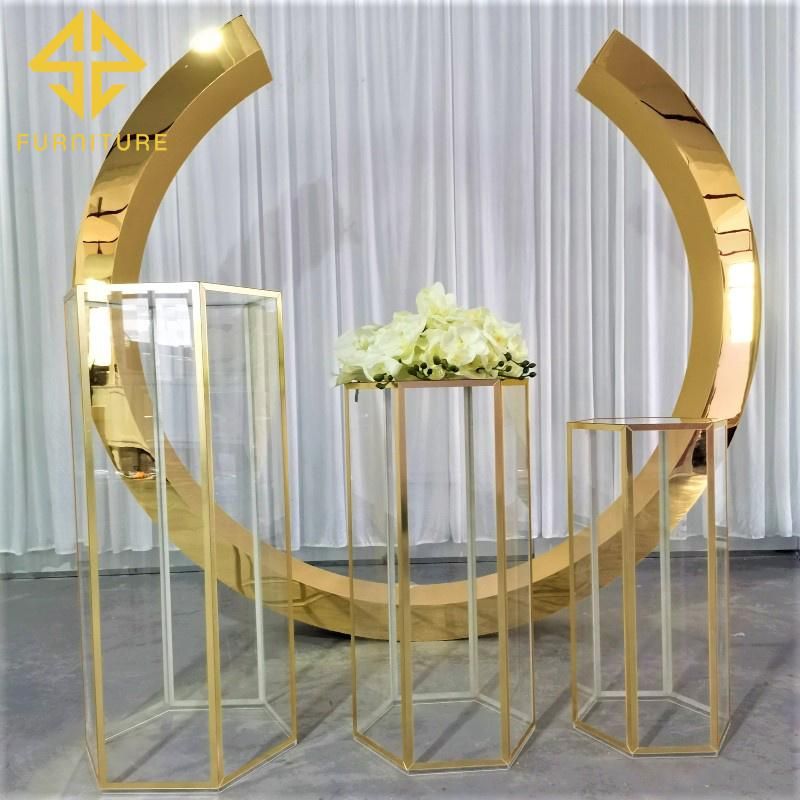 New O Shape PVC Wedding Decoration Round Backdrop Stand Wedding Background Wall