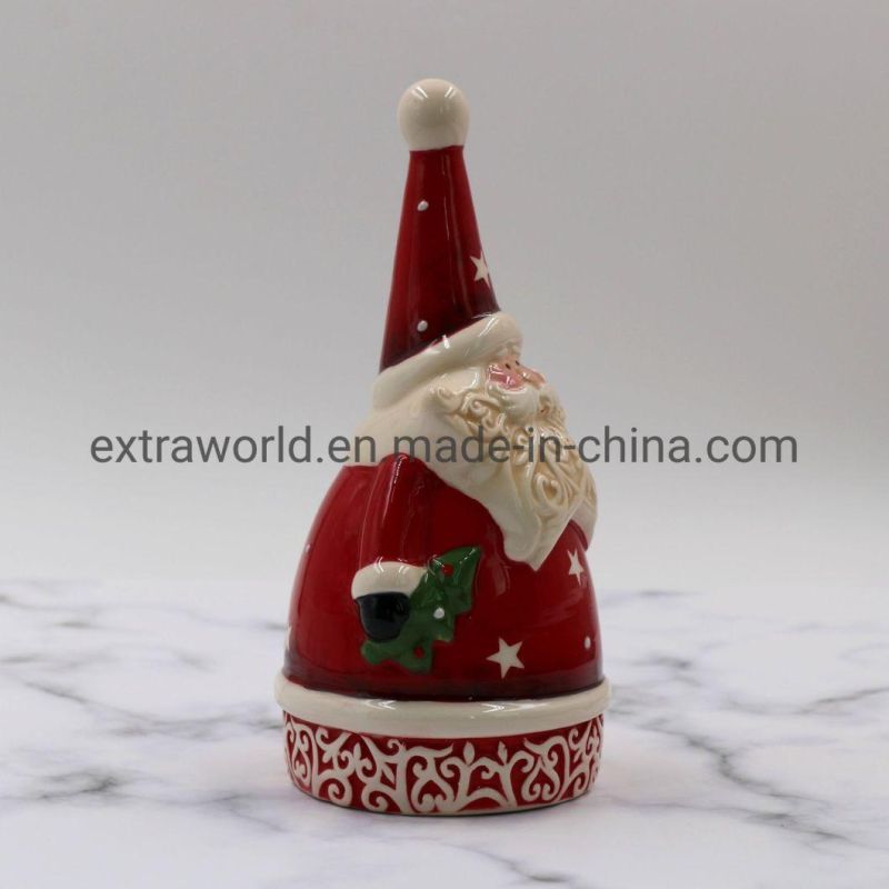 Wholesale Santa Ceramic Small Christmas Bells Decoration for Sale