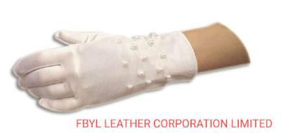 Classic Women Wedding Gloves with Pearl Decoration (JYG-29320)