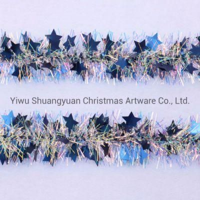 Tinsel Garland with Ornaments Decorate