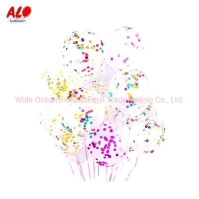 Wholesale Outdoor Inflatable Transparent Clear Latex balloon Confetti Balloon Ball Christmas Ornament Decoration