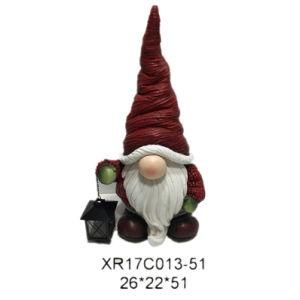 Polyresin Craft Christmas Gnome candle Holder Resin Craft