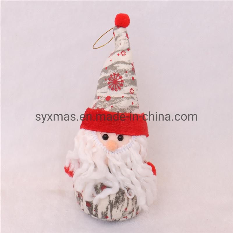 2022 New Design Foam Red Santa Clause Christmas Decoration Santa Hanging Ornaments