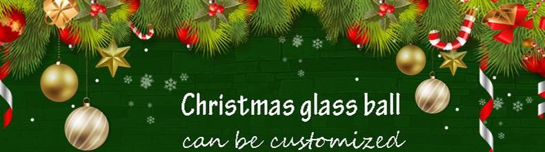Promotional Custom Pattern DIY Christmas Tree Decoration Glass Hanging Ornament