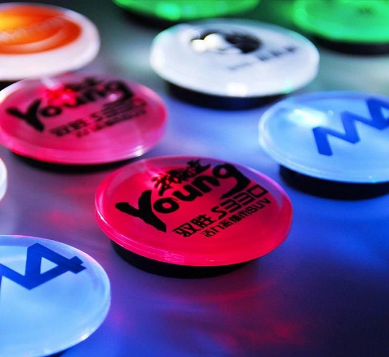 LED Lighting Plastic Name Badge Glowing ID Tag