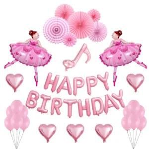 Ballet Girl Balloon Set Children&prime; S Birthday Party Supplies