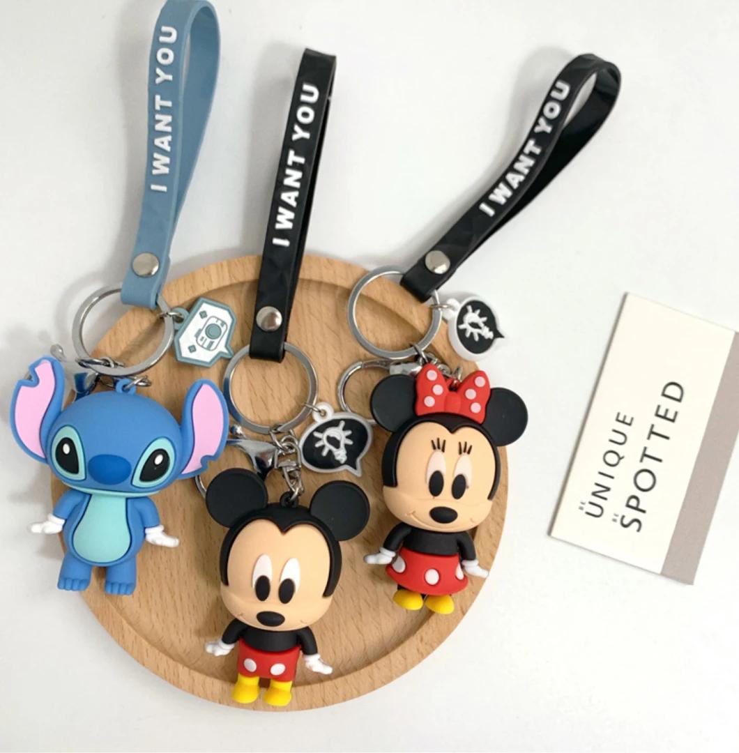 Cute Silicone Animal Cartoon Car Keychain Ring Bag Pendant Gift