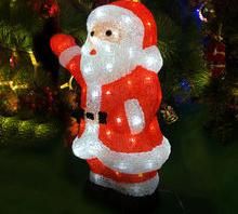Outdoor Christmas Holiday Decoration LED Solar Snowflake Motif Acrylic Light