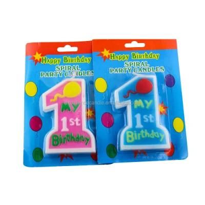 1st Holly Communion Cake Number Candle Colourful Candle Birthday Candle