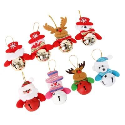 Christmas Bells Decorate Beautiful Houses, and Santa Claus Elk Snowman Dolls Decorations