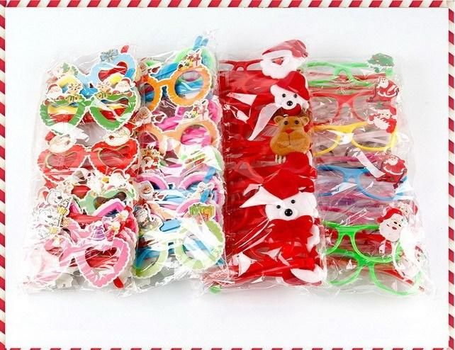 Christmas Decoration Glasses Frame Child Christmas Gift Glitter Glasses