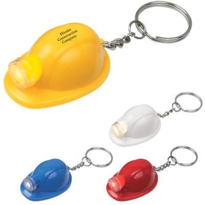 Custom Plastic LED Helmet Keychain Glowing Keychain for Promotion