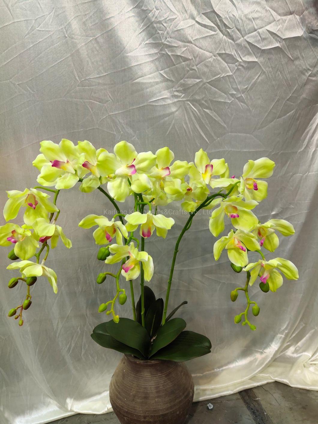 Factory Cheap Wholesale Silk Artificial Orchid Flower for Wedding Decoration