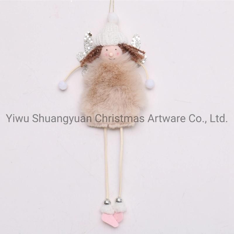 New Design High Sales Christmas Hanging Angel for Holiday Party Decoration Supplies Hook Ornament Craft Gifts