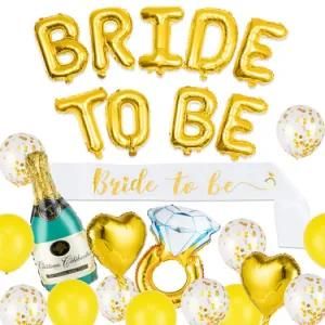 Bride-to-Be Gold Foil Balloon Bachelorette Party Supplies
