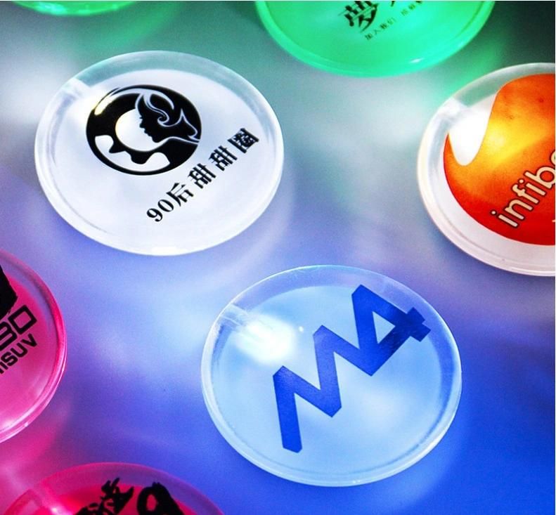 LED Lighting Plastic Name Badge Glowing ID Tag