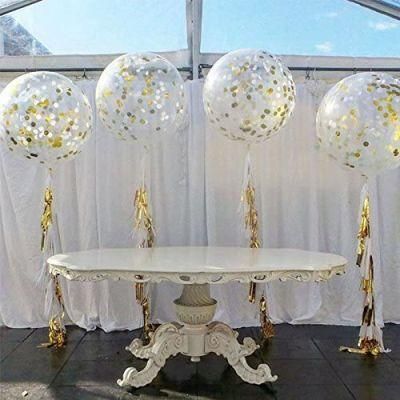Giant Transparent Latex Balloon 36 Inch Jumbo Confetti Balloons Floating Stand Base Holder for Christmas and Festival Event Decorations