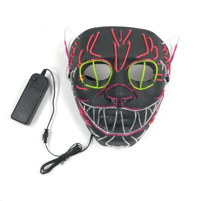 New Design Cool Light up EL Wire Cat Mask