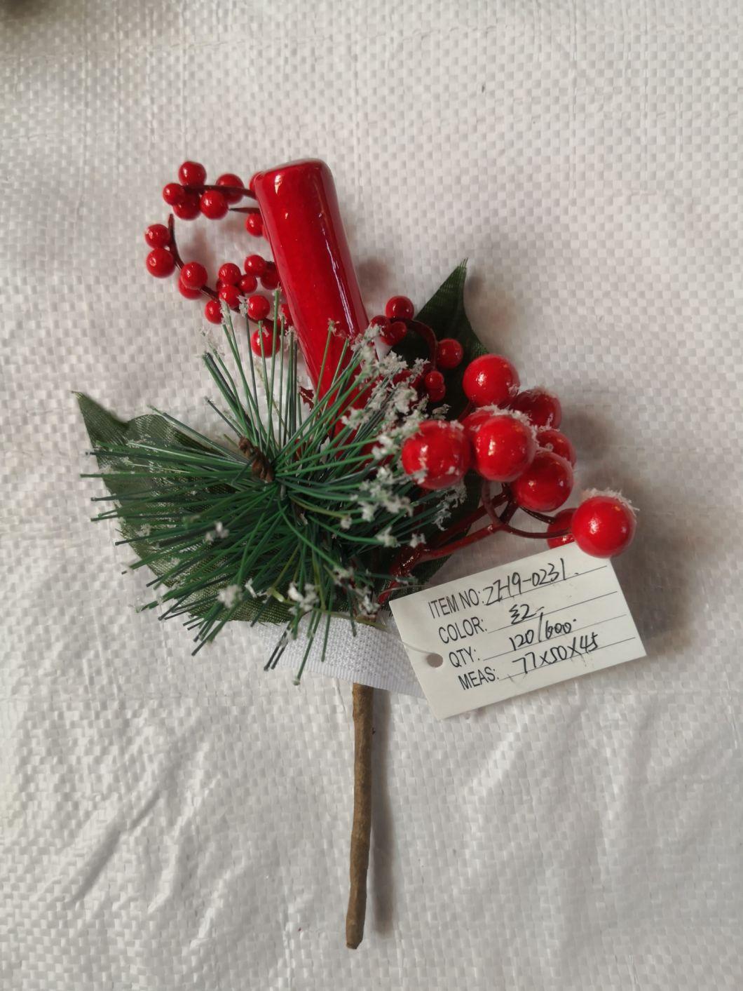 Small Christmas Berry Pick for Decorations Red Fruits