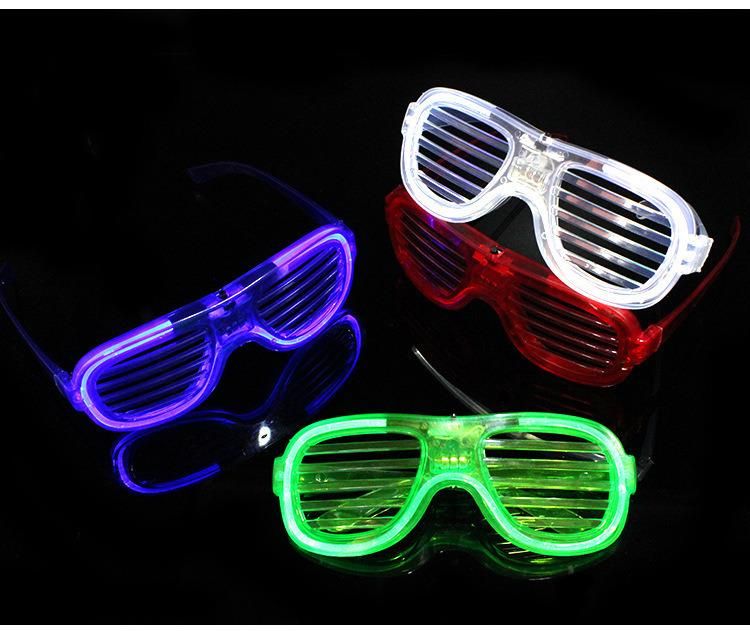 Gift Colorful LED Neon Glowing Light EL Wire Party Glasses