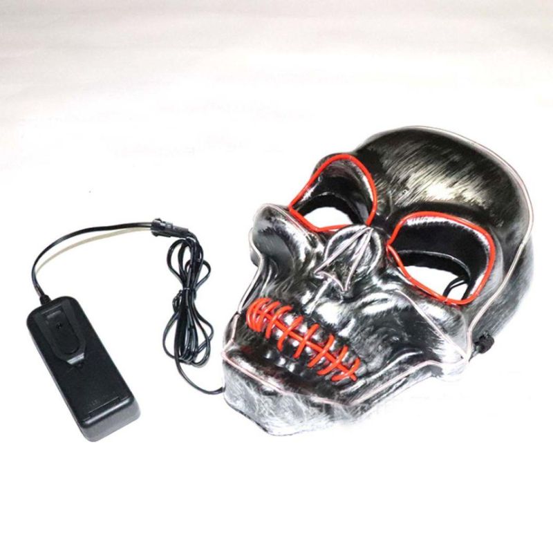 Neon Nightlife Men′s Light up Scary Death Skull Mask