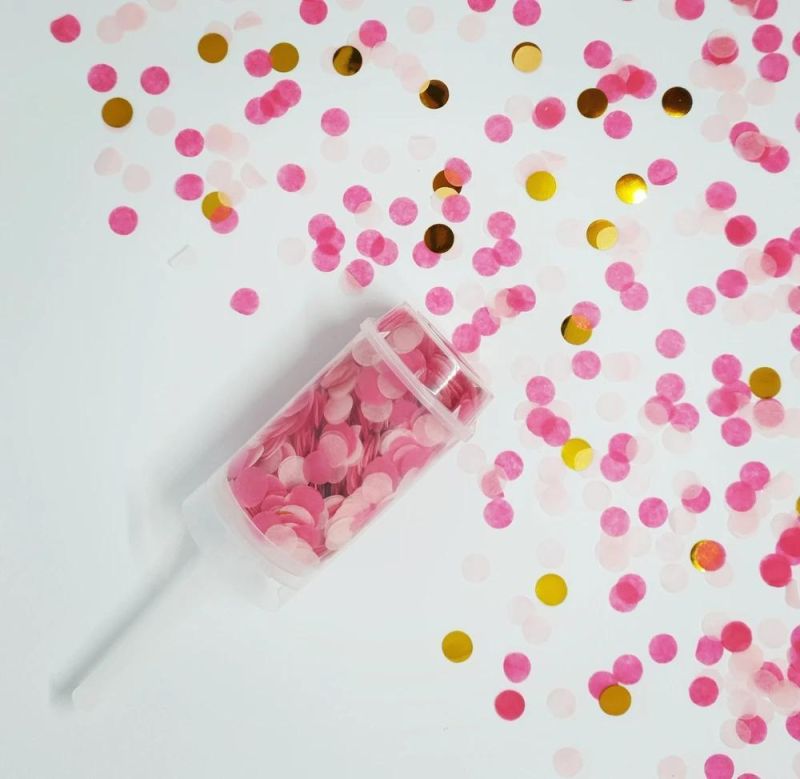 Push Pop Party Confetti Poppers Wedding Happy Birthday Flower Mini Round Confetti