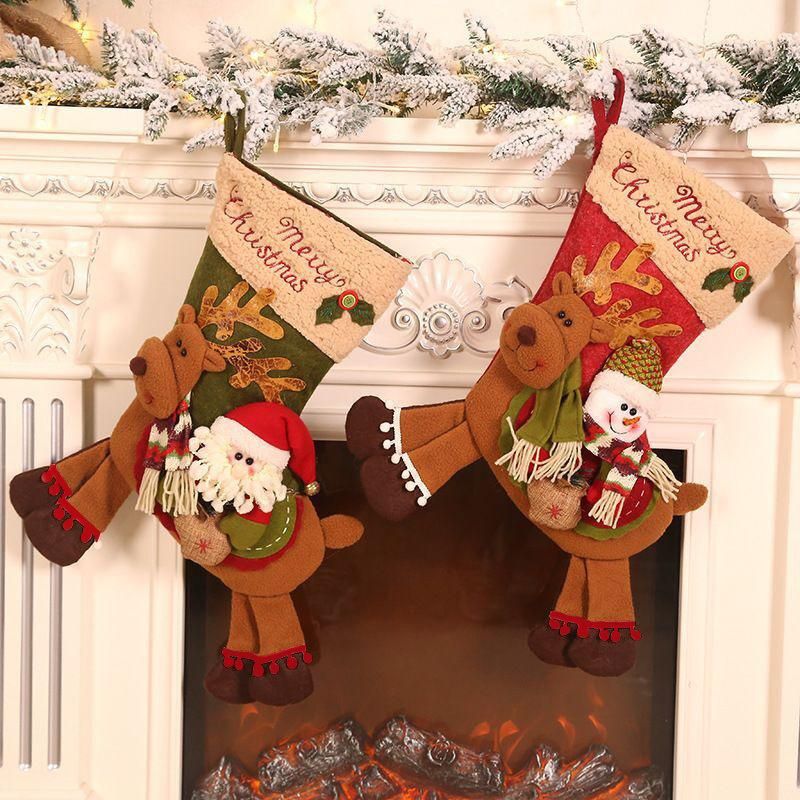 Christmas Stockings Gift Bags Christmas Decorations Decorations Christmas Deer Socks Gift Candy Socks