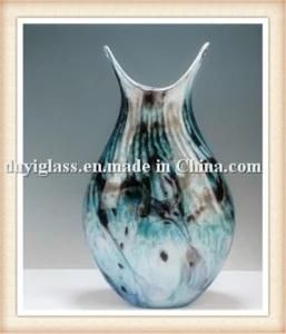 Multicolour Vase Glass Craft for Home Decoration