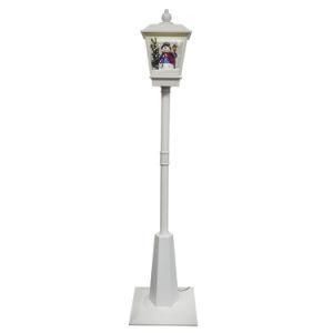 Wholesale Xmas Snowman Scene Stree Lamp Post LED Animated Musical Christmas Light with Falling Snow