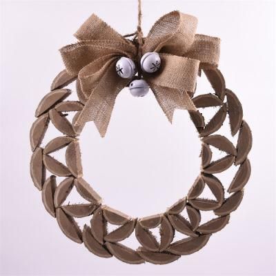 Manufacturer Customized Handcraft Hanging Fall Wooden Wreath Decoration