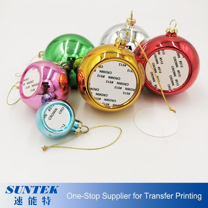 Transparent Plastic Christmas Ball Sublimation Heat Transfer Printing
