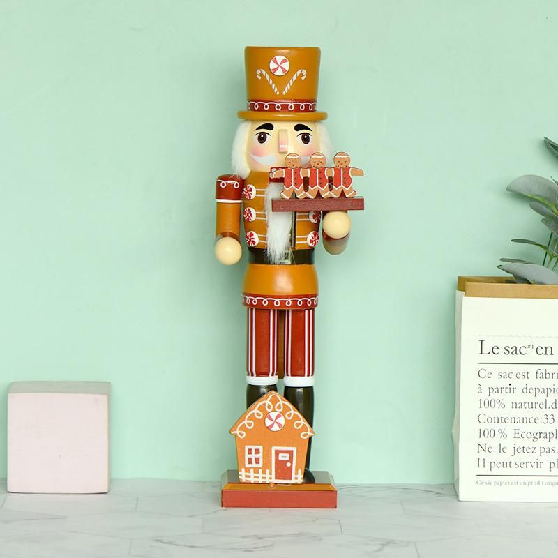 New Funny 13.8-Inch Wooden Gingerbread Christmas Nutcracker