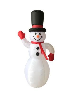 4FT Christmas Inflatable Christmas Decorations, Blow up Snowman Yard Decorations with LED Lights