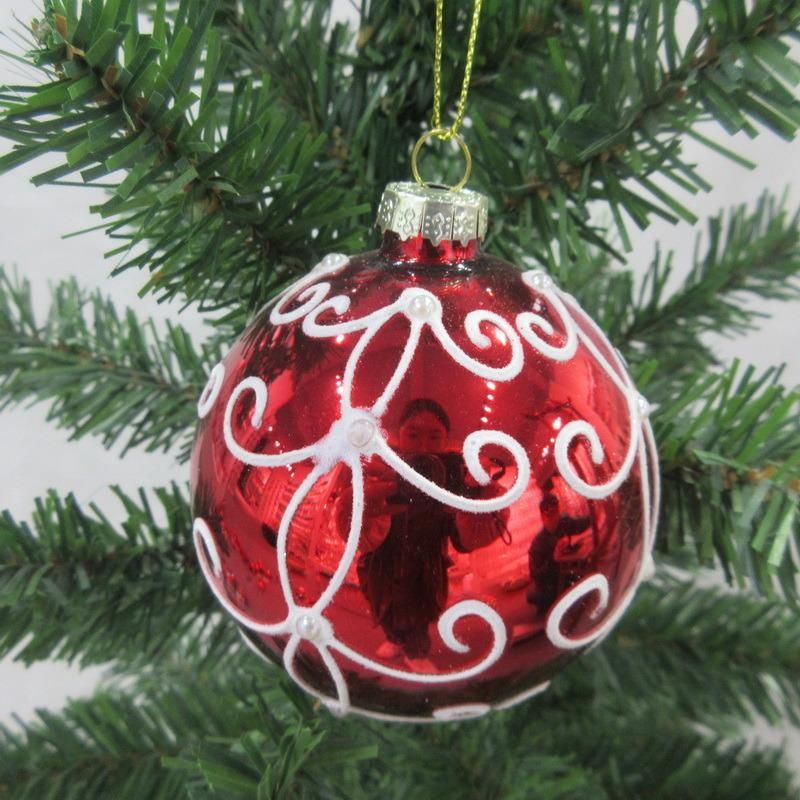 Popular Festive Gift Glass Hanging Christmas Tree Decorations Design Christmas Glass Ball