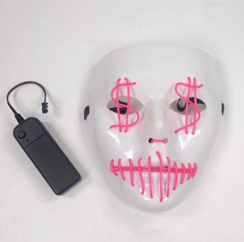 EL Cold Light Flash USD Dollar Mask Party Mask