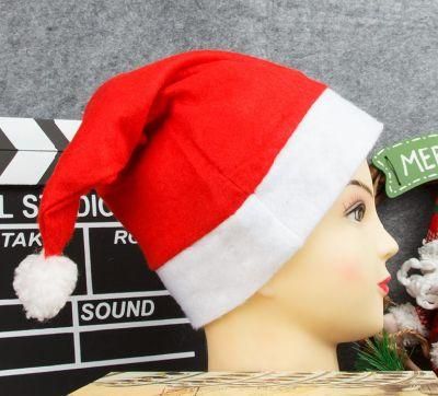 Promotional Cheap Custom Logo Classic Christmas Cap Santa Hats