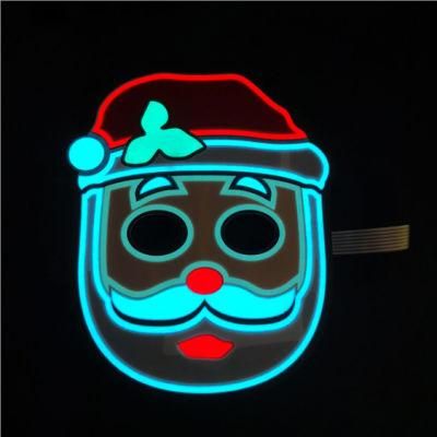 Christmas Santa LED Mask Voice Control Light up Voice-Activated Light