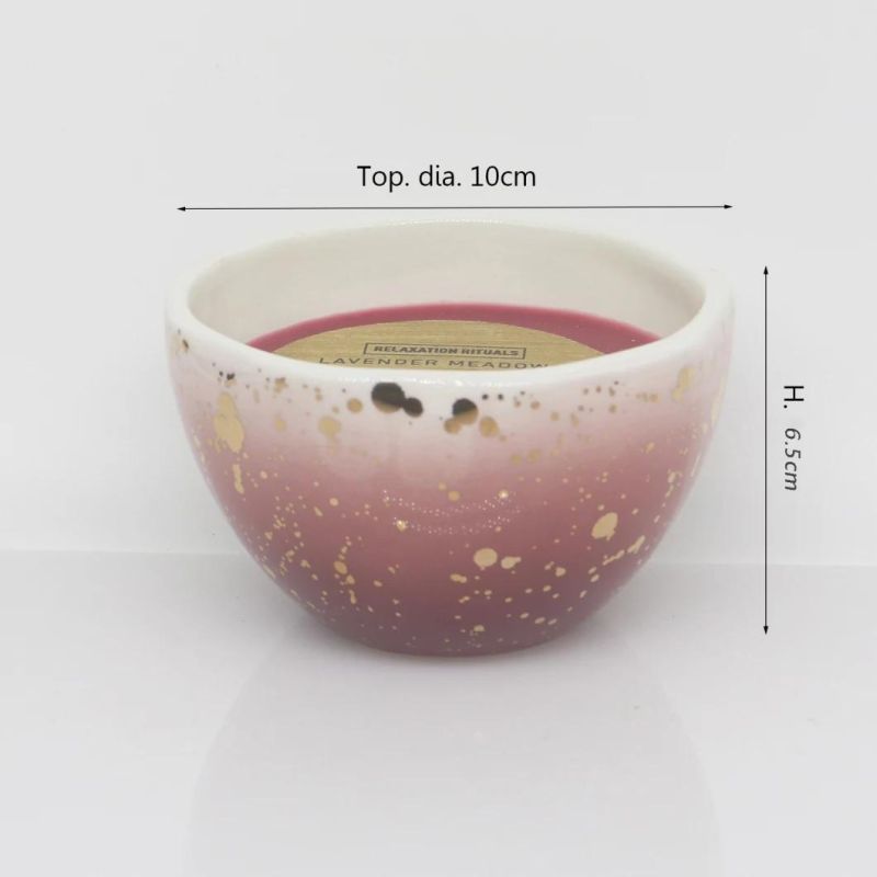 Luxury Middle Size Customized Ceramic Scented Candle for Home Decoration
