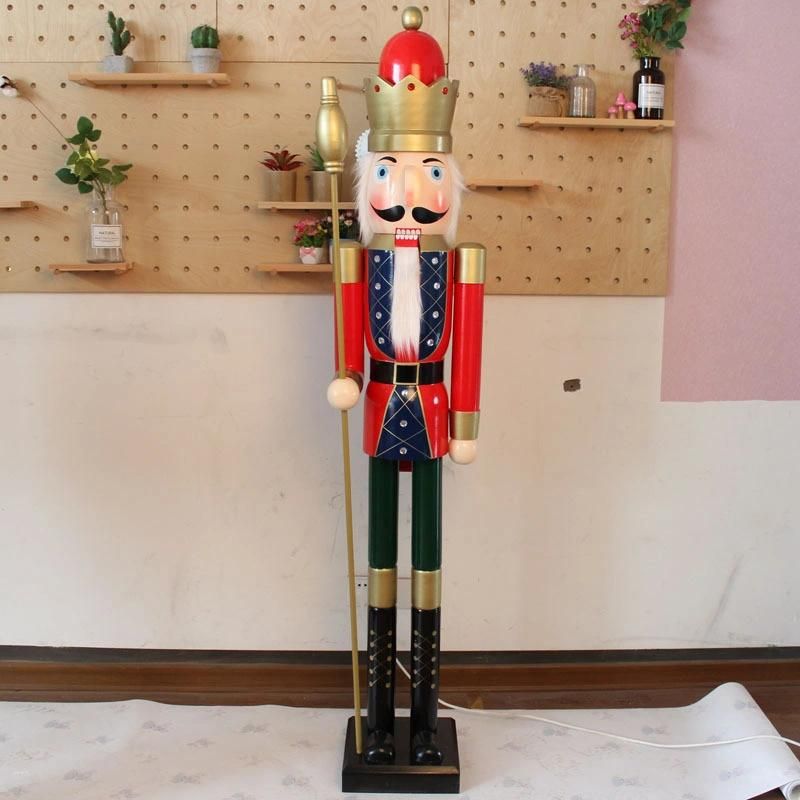 Wholesale Christmas Decoration Ornament 180cm Wooden Life Size Large Nutcrackers