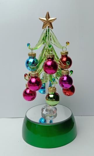 Christmas Tree with LED Decoration, Glass Tree Decoration