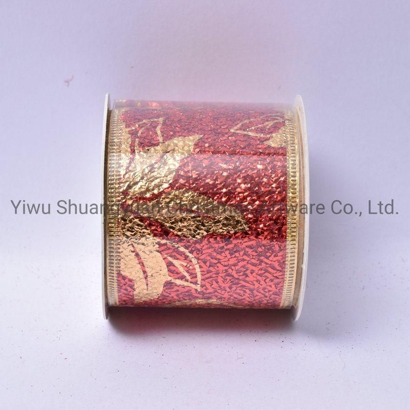 Christmas Ribbon Decor for Holiday Wedding Party Decoration Supplies Hook Ornament Craft Gifts