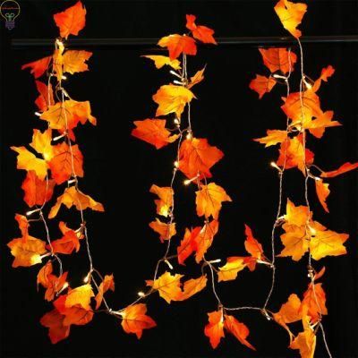 Thanksgiving Harvest Fall Garlands String Lights, Maple Leaf String Lights