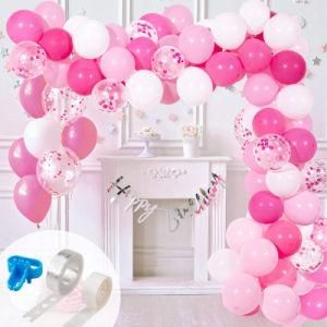 Pink Garland Set Rose Red Pink White Latex Balloon Garland Set