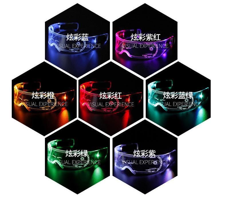 LED Colorful Light-Emitting Acrylic Glasses Cool Technology Atmosphere Dance Party Cheer Nightclub Glasses Party Bar