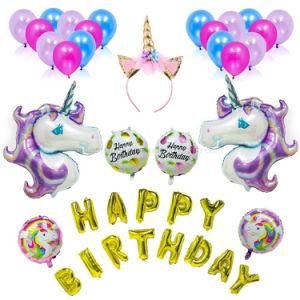 Umiss Paper Unicorn Headhand Happy Birthday Party Decoration for Factory OEM