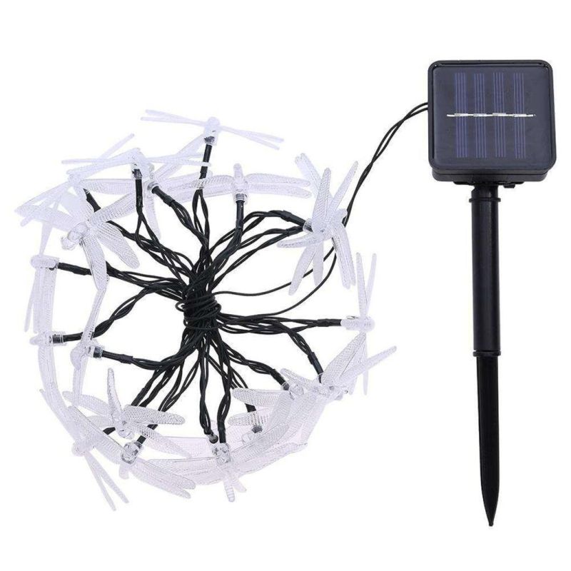 LED Dragonfly Lamp String Solar String Lights Outdoor Garden Decoration